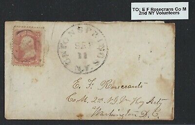 US 1860s UNION SPRINGS CIVIL WAR PERIOD COVER ADDRESSED TO EF