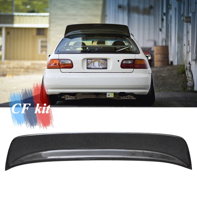 CARBON FIBER JDM Style Rear Roof Spoilers Wing For Honda Civic EG EG6