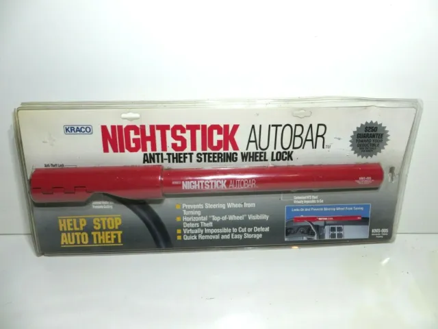 New KRACO NightStick KMS-005 Anti Theft Steering Wheel Lock Autobar w/ 2 keys