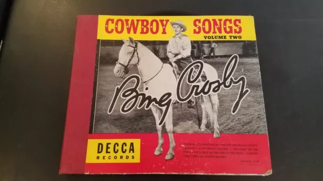 BING CROSBY Cowboy Songs, Vol 2 Álbum 1948 Decca~Black Label~A658
