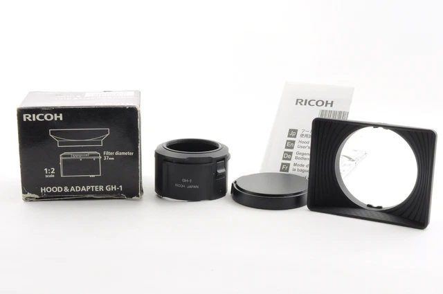 [Excellent+++] RICOH GH-1 Hood and Adapter For Ricoh GR Digial I or II w/ Box