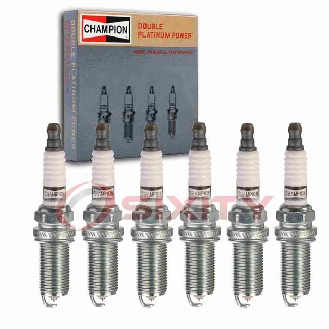 6 PC CHAMPION Double Platinum Spark Plugs for 20032006 Nissan 350Z 3