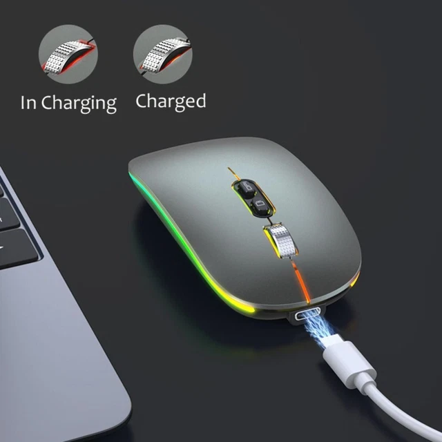 2.4G Wireless Bluetooth Mouse Dual Mode Silent For Laptop PC Macbook Ergonomic