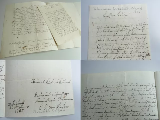 Elisabeth Oelgard De Linstow: 2 Cartas Wesselstorf (Selpin) 1785/86 An Hermano