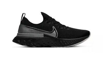 Nike React Infinity Run Flyknit Trainers UK 6 Sports Fitness Gym Shoes New Black