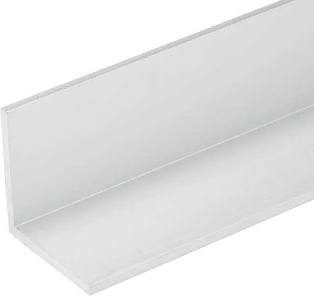 8 FT - 2"W X 1/8"T Clear Anodized Aluminum Angle 6063 Alloy T-6 Temper