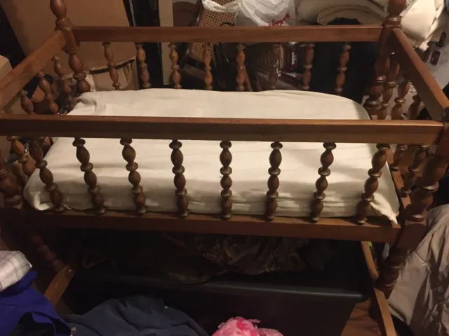 Vintage Wood baby cradle