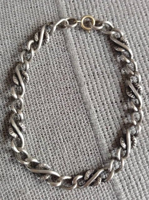 Bracelet de doigt argent 925 massif maille serpentine