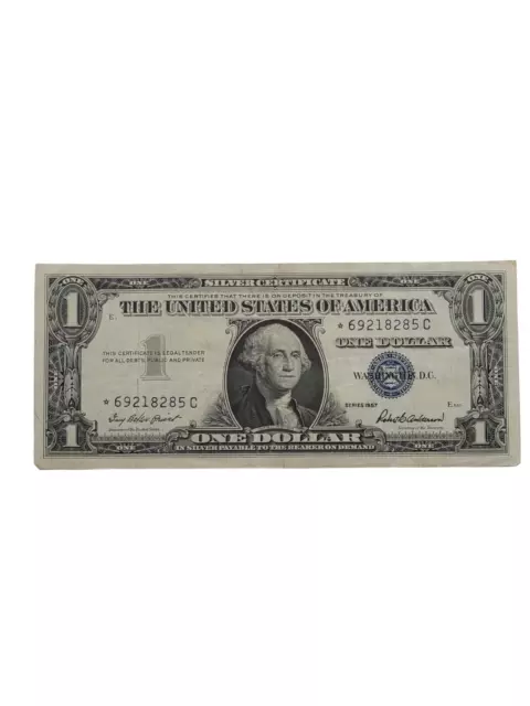1957 Blue Seal $1 One Dollar Star Note 69218285C Unique Serial # See Pics USA