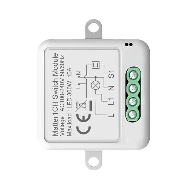 Mini interruptor de relé WiFi para automatización del hogar inteligente y eficiencia energética