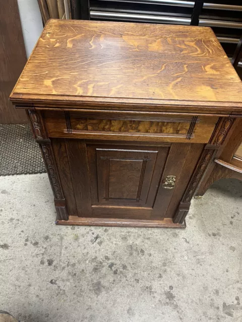 Oak Sewing Machine Cabinet