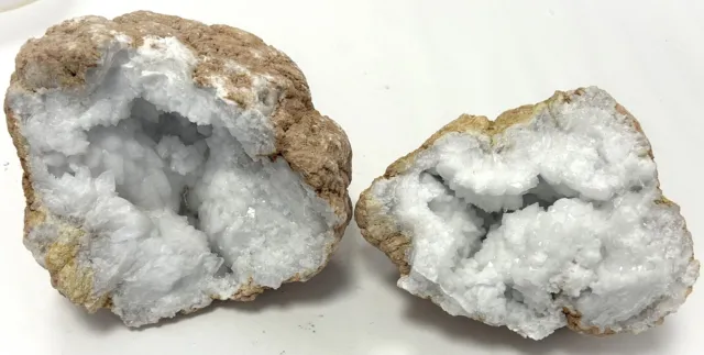 FM0350 Fipro Minerals Geode Quarz Kristall Druse Marokko Glücksgeode Paar 2606g