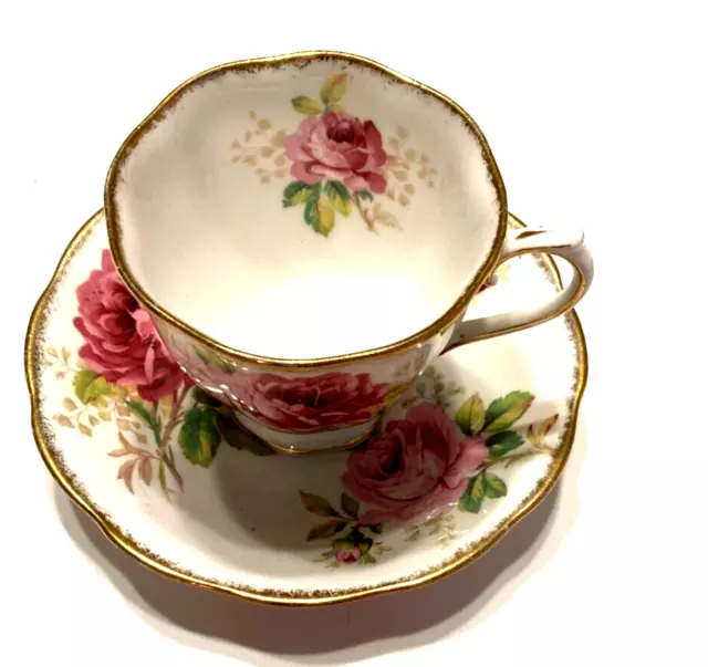 Vintage Royal Albert American Beauty  Tea Cup and Saucer