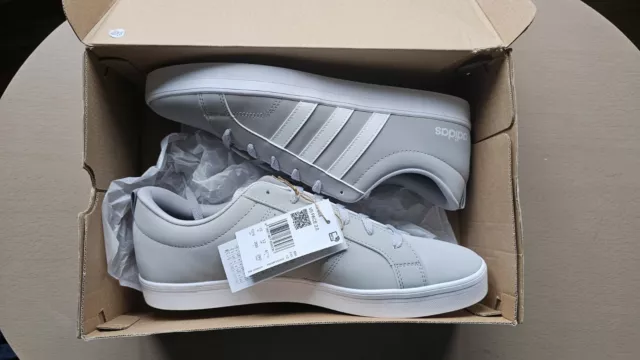 ADIDAS VS Pace 2.0 MENS Trainers Sneakers Shoes Grey & White Size UK 12 NEW