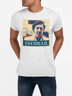 T-Shirt Escobar classica gangster narco retrò anni '80 pop art Pablo t shirt