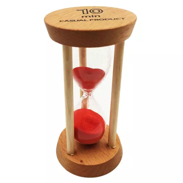 10 Minuten Holzrahmen Sanduhr mit rotem Sand Sanduhr Wohnkultur