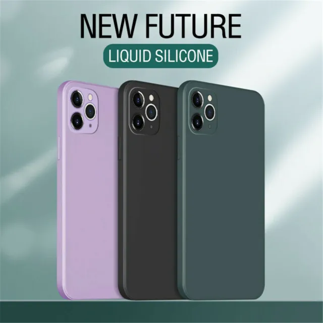 For iPhone 11 12 13 14 Pro Max XS XR SE 8 7Plus Liquid Silicone Ultra Thin Case