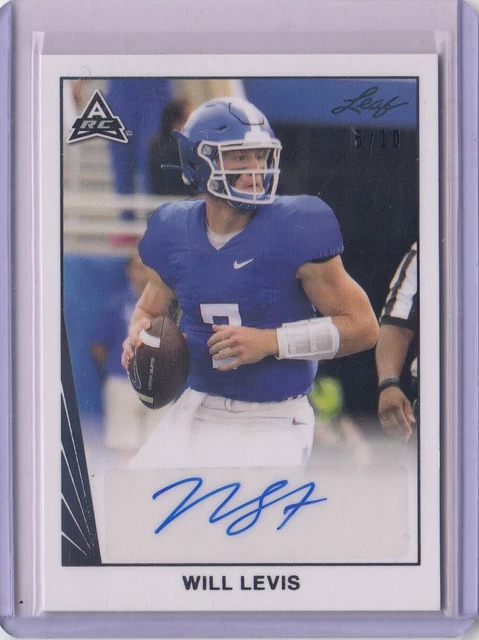 Will Levis Leaf Auto #6/10 BA-WL1 Tennessee Titans Prospect