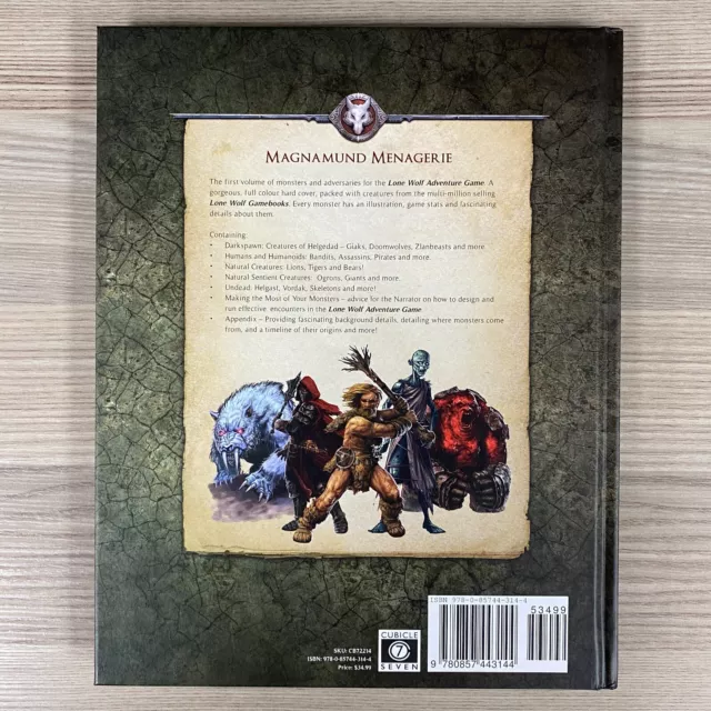 Magnamund Menagerie Lone Wolf Adventure Game Rpg Roleplay Joe Dever Cubicle 7 2