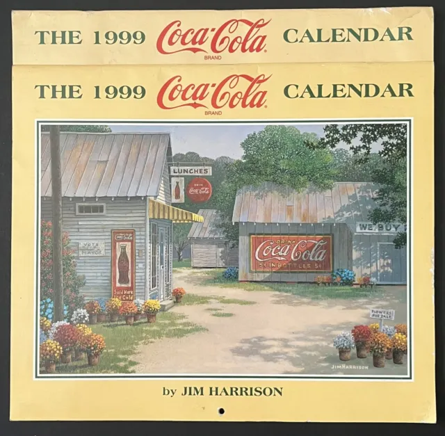 Vintage 1999 Coco-Cola Coke Calendar Lot of 2 by Jim Harrison