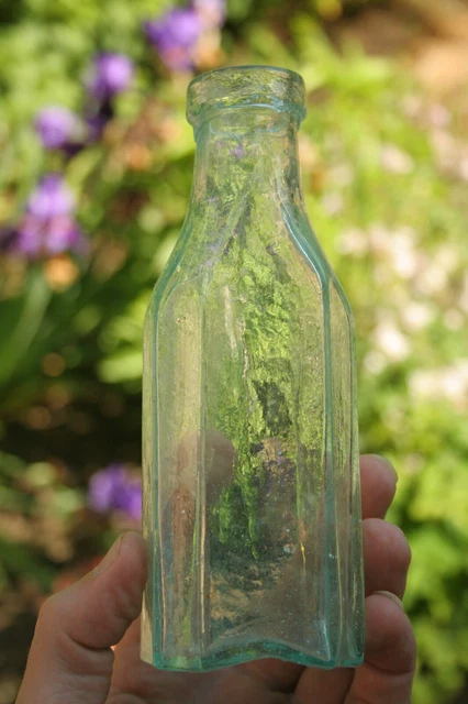 Western dug antique pontiled cinnamon spice bottle whittled