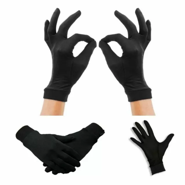 Thin Pure Silk Liner Gloves Thermal Ski Motorcycle Skiing Walking Inner Gloves