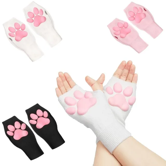 Silicone Cat Paw Mittens Gloves 3D Toes Beans Cat Claw Pad Sleeve  Girls