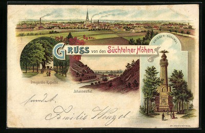 LITHOGRAPHIE VIERSEN, SÜCHTELNER Höhen, IrmgardisKapelle, Johannesthal