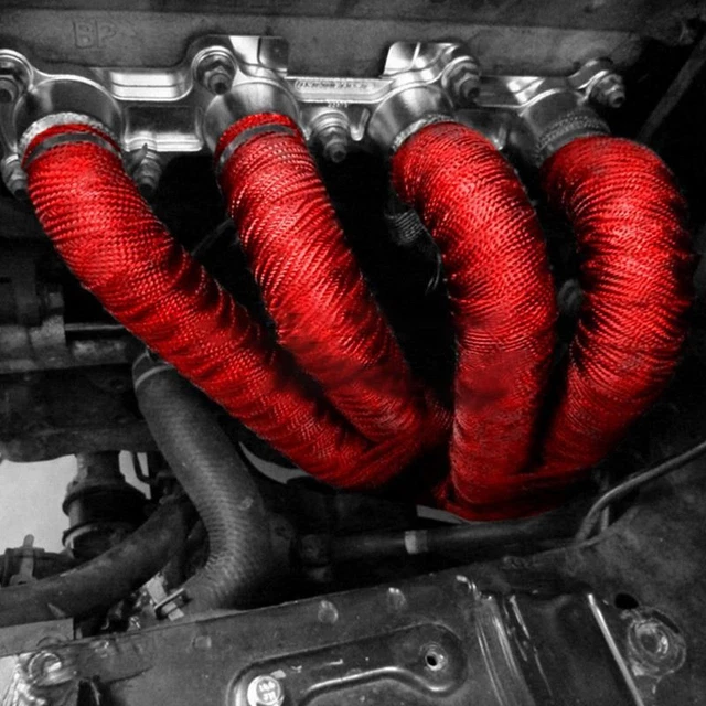 Car Exhaust Pipe Wrap Heat Header Tape Motorcycle Insulation Thermal Cloth 1.5m