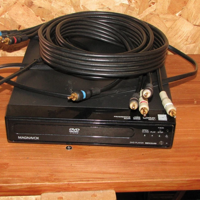 DVD CD PLAYER W Component Cables Magnavox MDV2100 F7 Progressive Scan S