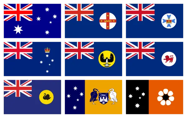 150x90cm Australian Flag State Flag Capital Territory Heavy Duty Outdoor Flag AU