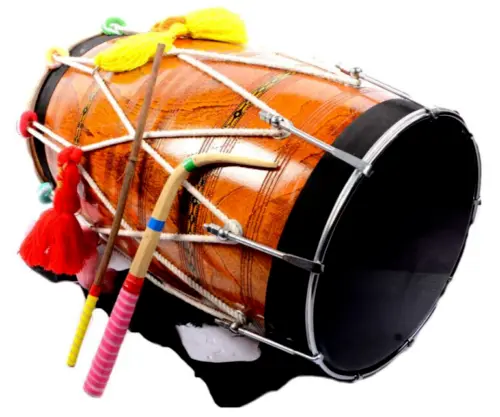 New Professional Indian Bina Bhangra Dhol No. 42 Musical Instrument With Bag