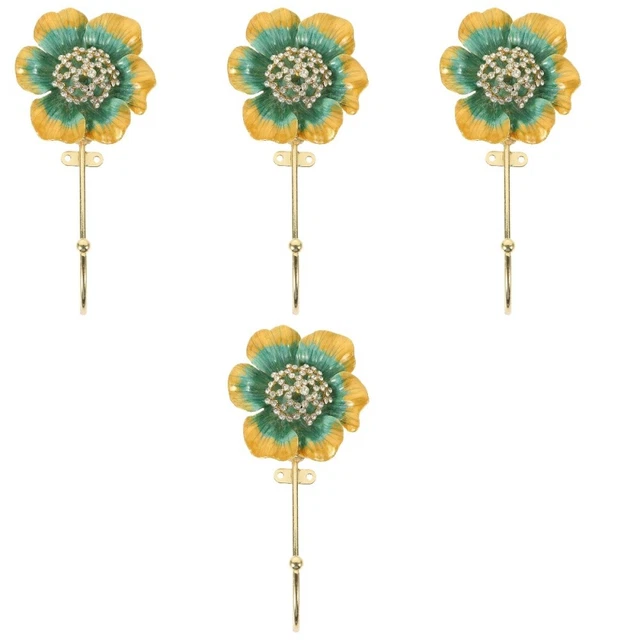 4x Flower Shaped Wall Hook Antique Retro Retro Wall Hook Coat Hook
