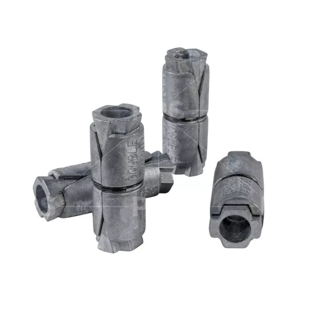 3/8in-3/4"in Highcraft Zinc Double Expansion Shield Pack of 50/24/10 NEW USA