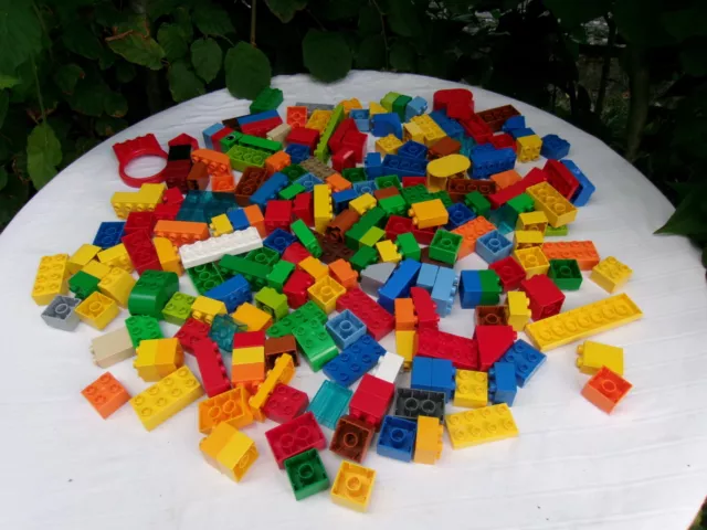 LOT LEGO DUPLO Brique rouge vert jaune bleu orange brun gris EUR