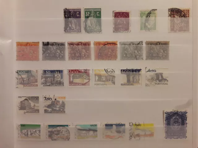 155. Sammlung Briefmarken Portugal - 2 Seiten