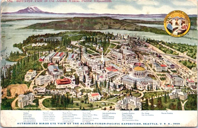 Birds Eye View of ALASKA-YUKON-PACIFIC EXPOSITION, Seattle, Washington Postcard