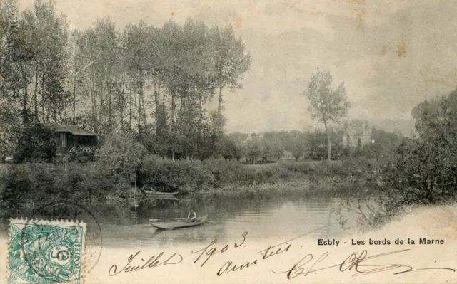 *28593 cpa Esbly - les bords de la Marne