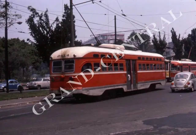 Original 1978 Mexico City Ste Trolley Streetcar Kodachrome Slide #2414 Mexico