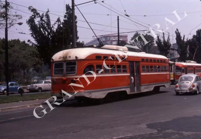 Original 1978 Mexico City Ste Trolley Streetcar Kodachrome Slide #2414 Mexico