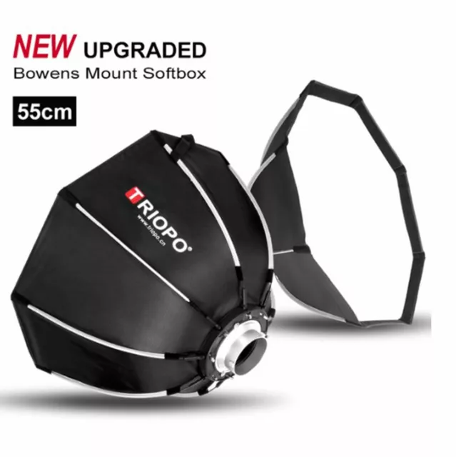 Octagon Umbrella Soft Box/Net Grille w/Bowens Mount Quick Collapsible 55/65/90cm