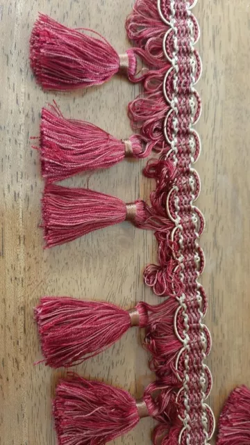 Tassle Trimming - Wine/Gold