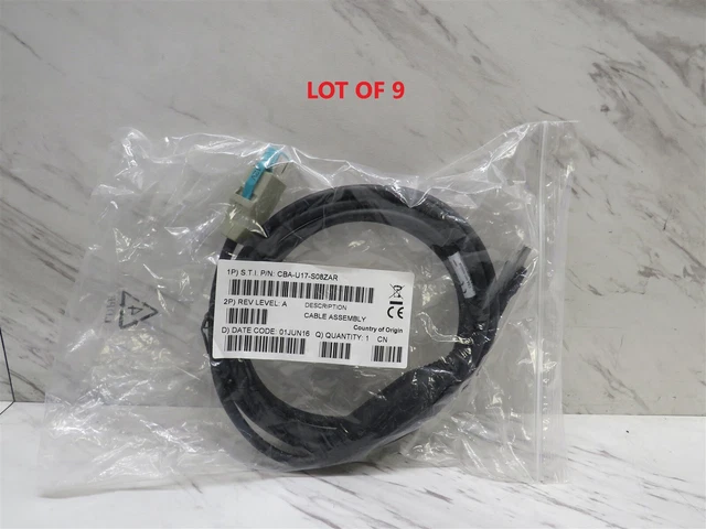 Lot of 9 - Genuine Zebra CBA-U17-S08ZAR USB Data Transfer Cable7 ft NEW