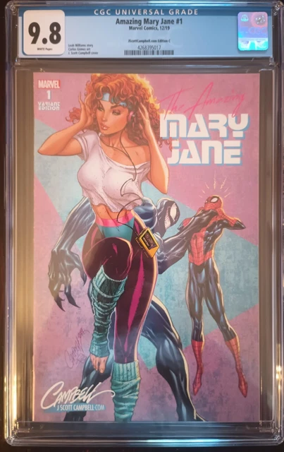 Amazing Mary Jane  # 1 CGC 9.8 NM + / Mint Variant D 1970’s J Scott Campbell !!