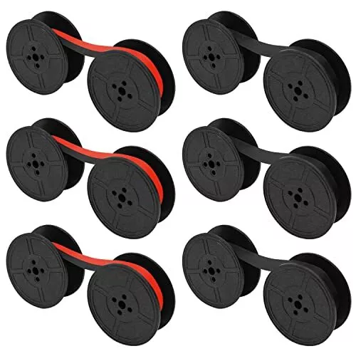 6 Pairs Universal Typewriter Ribbon Twin Spool Replacement Compatible with Mo...