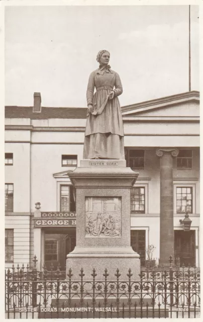 l england staffordshire old postcard english sister dora statue walsall