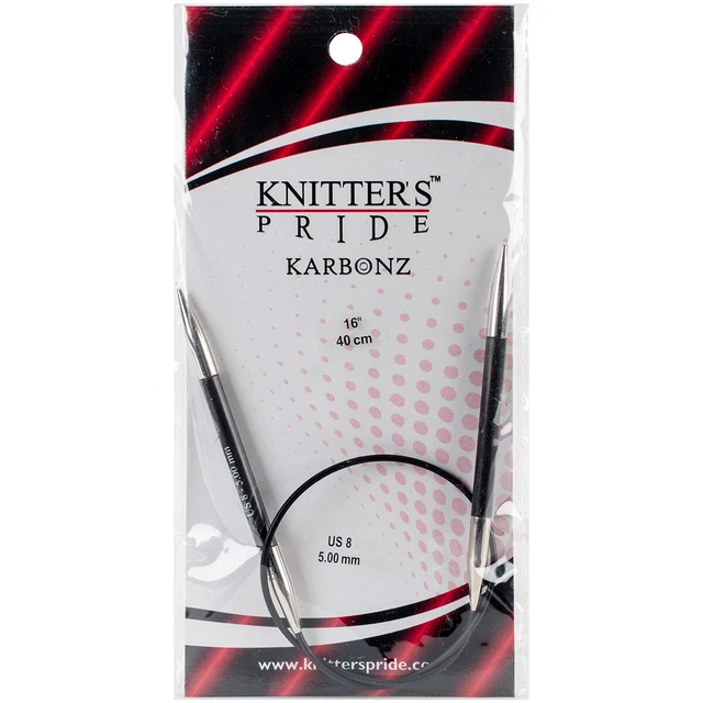 Agujas circulares fijas Knitter's Pride-Karbonz 16" tamaño 8/5 mm KP110285