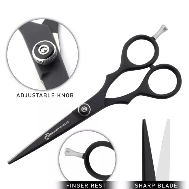 Hairdressing Scissors for Professional Barber Salon, Hair Cutting Shears Black