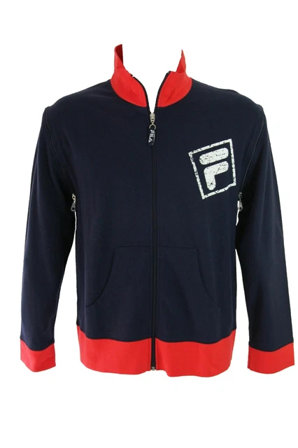 Giacca Felpa Garzata Uomo Fila Primaverile Estiva Con Tasche Con Cerniera Cotone