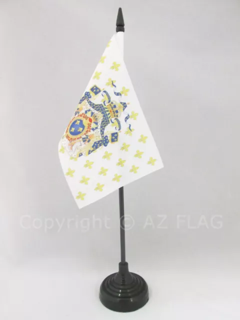 DRAPEAU DE TABLE ROYAUME DE FRANCE GRANDES ARMES 15x10cm - PETIT DRAPEAUX DE BUR